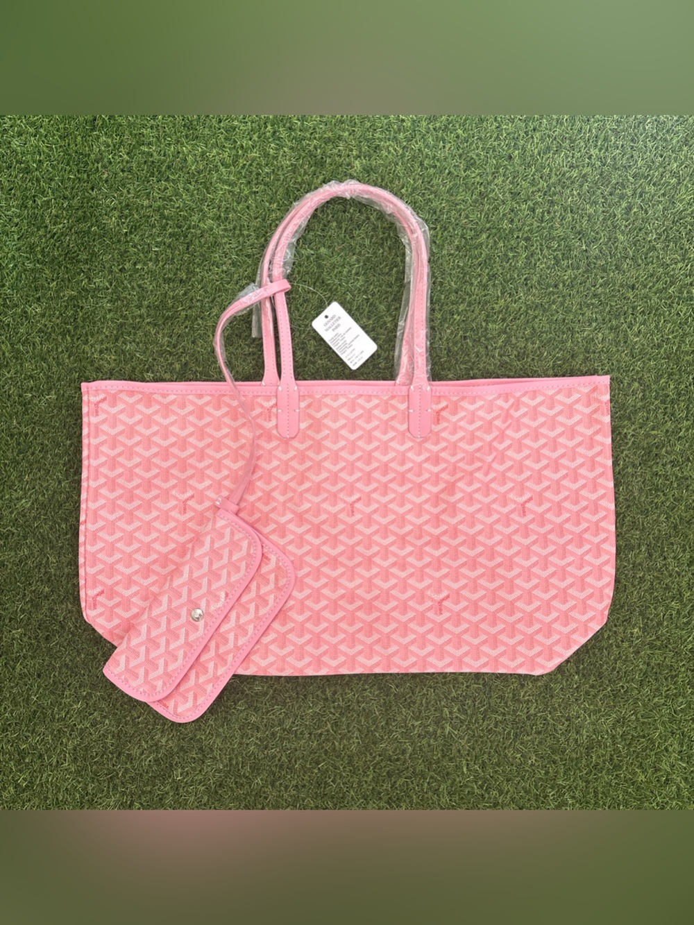 Pink Goyard tote bag